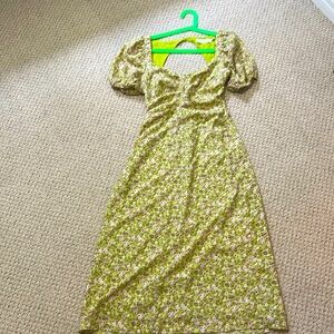 Anthropologie ASTR The Label Ruched Floral Midi Dress